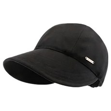 德利生活 韓版時尚顯臉小漁夫帽，明星同款，加寬加大帽簷, 帽圍54-58公分, 黑色