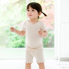 VAENAIT BABY 童款木耳邊短袖家居服+家居短褲組