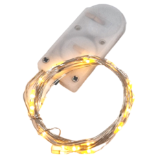 半島良品 LED裝飾燈串 電池 螢火蟲 2m, 暖白, 2個