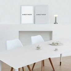 ANOTHER 雙面皮革防水桌布 圓角5mm, 灰色 + 白色, 75 x 120 cm, 1個