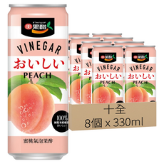 十全 氣泡果酢 蜜桃口味, 330ml, 8個