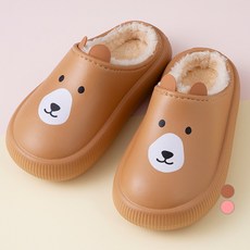 JumpingChickpea 兒童動物圖案EVA毛絨拖鞋