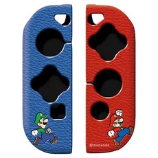 Nintendo 任天堂 NS Keys Factory Joy-Con TPU 保護套, 超級瑪利歐 Type-B 藍色 + 紅色, 1組, CJT-007-2