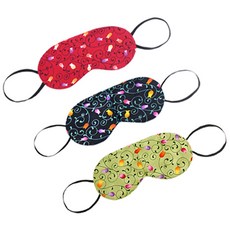 草本熱敷眼罩+花紋眼罩套 紅色+藍色+卡其鬱金香款, 1套