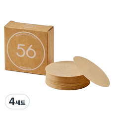 빈플러스 라운드 커피필터 브라운 56mm, 100개, 4세트