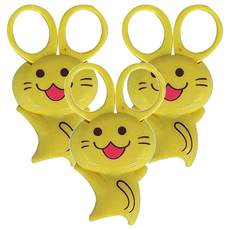 SHIMOMURA 下村 安全剪刀 附磁鐵 廚房小剪刀, 貓咪, 3個