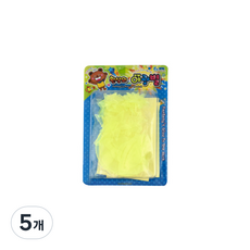 BMS 5000 彩色夢幻夜光星星塑膠貼紙, 黃色, 5個