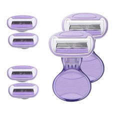 女士身體迷你剃須刀紫色 + 刀片 2p + 案例集, 2組