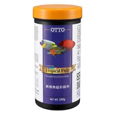 OTTO 建興水族 熱帶魚超彩飼料 FF-07M, 100g, 1瓶