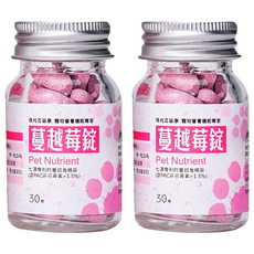 現代百益康 寵物專用蔓越莓錠, 30顆, 2罐
