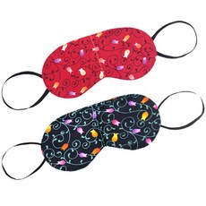 Green Life草本熱敷眼罩 環扣型 無套組 紅色+藍色鬱金香, 1套