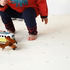 Chungmu Mall Cozy雙面緩衝遊戲墊 10T, 小鳥圖案 白色