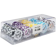 撲克籌碼 100入+收納盒, 混色數字