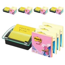 3M Post-it 3M DS330水晶分配器包 分配器+彈出式替換芯 4片, 5個