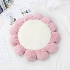 花朵造型天鵝絨寵物墊, 白色的