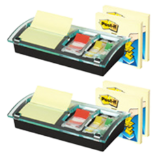 3M DS100 抽取式便條紙臺組合(便條紙臺+2本抽取式補充包+2個標籤), 2個