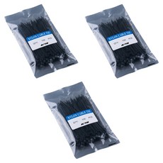 다용도 고강도 케이블타이 TCT-300 100p, 블랙, 3개
