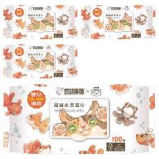 fastrend 芳詩傳德 x Duga&Hook 嬰兒超純水柔濕巾 特選縲縈水針布 質地柔軟 加蓋設計, 640g, 100抽, 4包