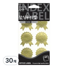쁘띠팬시 장식용 라벨 금색 상 20-504GL, 6개입, 30개