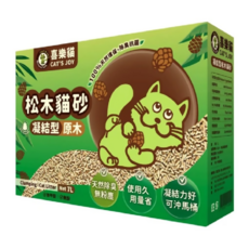 CAT'S JOY 喜樂貓 凝結型松木貓砂, 7L, 天然除臭, 99.5%無粉塵, 可沖馬桶, 原木, 1盒
