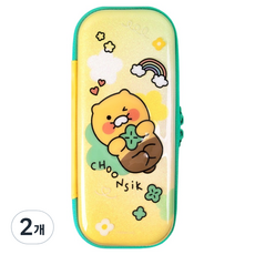 카카오프렌즈 EVA 춘식이 필통, 그린, 2개