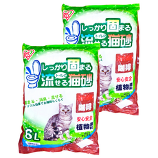 IRIS OHYAMA 愛麗思歐雅瑪 豆腐猫砂, 6L, 2包, IR-BC-C60, 咖啡味