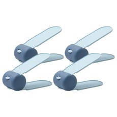 Mega 家用雙層立體調整鞋架 4入組, 藍色, 防滑槽設計, 1組