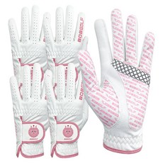 808GOLF 女性用防滑高爾夫Doping手套 左手用, 淺粉紅色, 5個