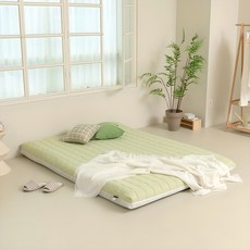 THERIX HOME 9區床墊 + 絎縫床包, 橄欖綠, 6cm