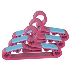 愛心防滑兒童衣架, 30個, 粉色