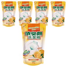 依必朗 洗潔精補充包 香橙植萃 800g, 5包