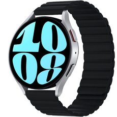Imall Galaxy Watch 矽膠磁吸錶帶, 黑色, 1個