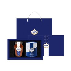 Attiki 瓶裝希臘百里香蜂蜜+盒裝百里香蜂蜜隨身包 240g+購物袋禮盒, 1組, 500g