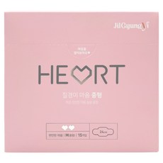 JilGyungYi 質更益 Heart系列 蝶翼衛生棉 M 24cm, 15片, 1盒