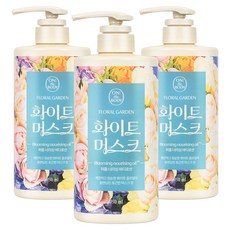 온더바디 플로럴 가든 퍼퓸 너리싱 바디로션 화이트 머스크 은은한 생화향, 730ml, 3개