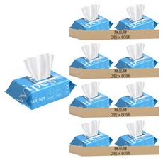 AHOYE 強力去污廚房濕紙巾80抽8包 廚房清潔濕巾 一擦即淨, 1入, 8包