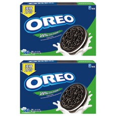 OREO 奧利奧 夾心餅乾 量販包 減糖25% 減甜香草口味, 331.2g, 2盒