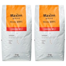 Maxwell House 麥斯威爾 東西 原味摩卡黃金咖啡豆, 原豆(未研磨), 2kg, 2個