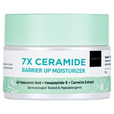 SCARLETT 7X神經醯胺 屏障修復保濕霜 4D玻尿酸 + 六胜肽-8 + 山茶花提取物 經皮膚科醫生測試 低過敏性, 20g, 1罐
