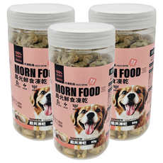 MORN FOOD 晨光 鮮食凍乾 HMF-D007 犬用, 扇貝, 60g, 3罐