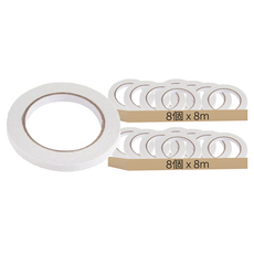 y508雙面膠帶 寬度2cm長度8m 黏性持久不殘膠 辦公手工藝必備, 16個, 白色