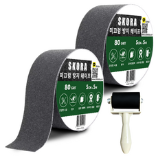 스코라 미끄럼방지 테이프 + 롤러, 회색, 2개