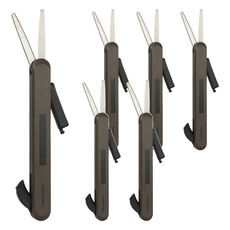 KOKUYO 國譽 a little special 攜帶型剪刀, 深棕色, 6支