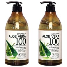 Soo-A-Yeon 蘆薈舒緩凝膠, 1000ml, 2個