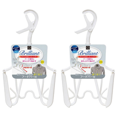 KOKUBO 小久保 可折疊帽T衣架 伸縮調節可能 帶有防滑帽鉤, 白色, 2個