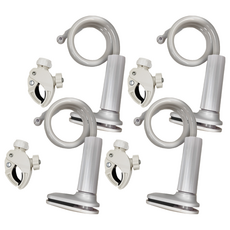 夾式吹風機架, 底座長寬9x5cm, 全長26~57cm, 白色, 4個