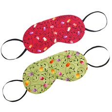 草本熱敷眼罩 紅色+卡其綠色, 1套