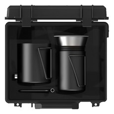 Driver CAMPING COFFEE 戶外咖啡組, 600ml, 1組, 戶外手沖壺 + 折把露營杯 + 咖啡濾杯 + 出水架 + 尚蓋好豆罐 + 防撞手提箱