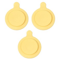 키친유 실리콘 양면 흡착판 이유식 매트 소, 오렌지, 3개