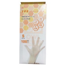FY 坊元 TPE彈力手套 熱可塑性 S, 100個, 1盒